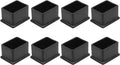 8 Pcs Rectangle PVC Furniture Leg Caps, Vinyl Flexible Chair Leg Floor by Bonsicoky