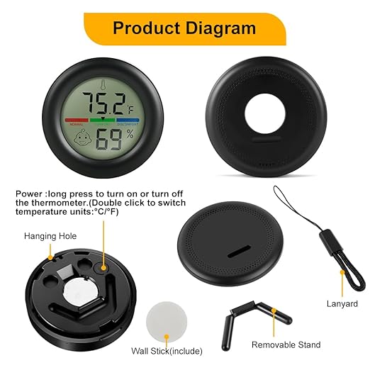 Digital Hygrometer Indoor Thermometer Humidity Meter Room Temperature - Image 2