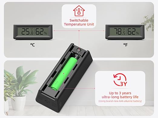Small Digital Hygrometer, Humidity Meter, Indoor Thermometer, Room Temperature - Image 5