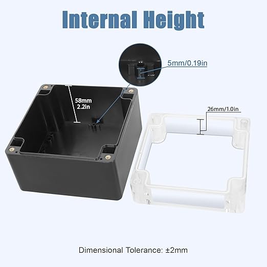 LeMotech Project Box ABS Plastic IP65 Waterproof Dustproof Electrical Junction - Image 3