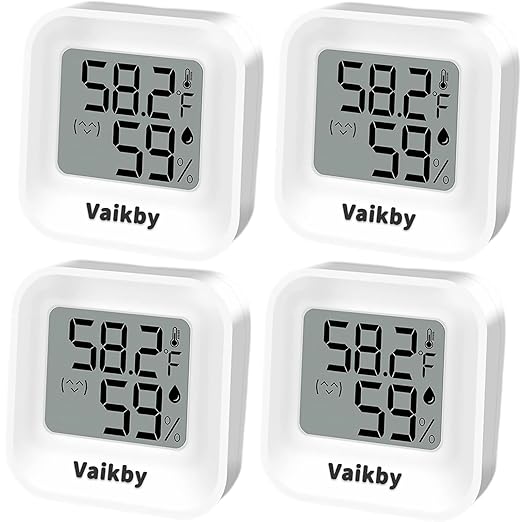 Indoor Humidity Meter Hygrometer 4Pack, Room Thermometer by Vaikby