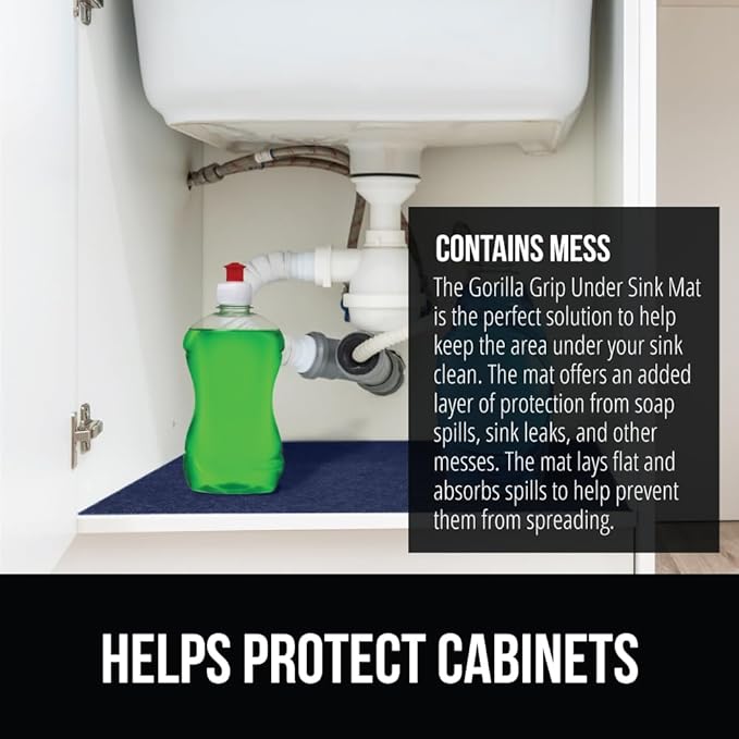 GORILLA GRIP LeakGuard Non-Adhesive Under Sink Mat - Image 3