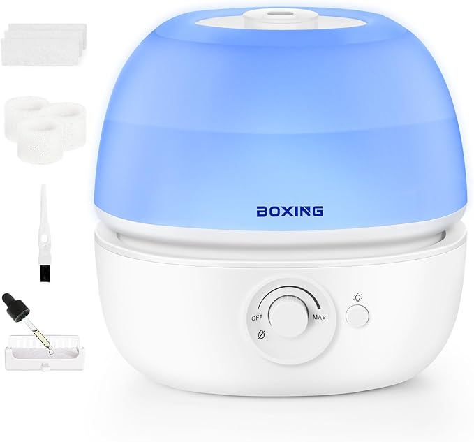 BOXING 3L Cool Mist Humidifier, Ultra Quiet 20dB by BOXING