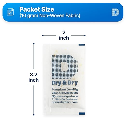 Dry & Dry 10 Gram Orange Indicating Silica Gel Packets Desiccants - Image 6