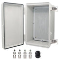 Waterproof Electrical Box, IP67 Junction Box Stainless Steel Latch Hinged Grey by YETLEBOX