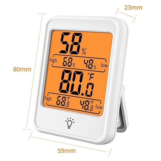 Digital Hygrometer Temperature Meter, Large Screen Battery Powered Indoor - Image 2