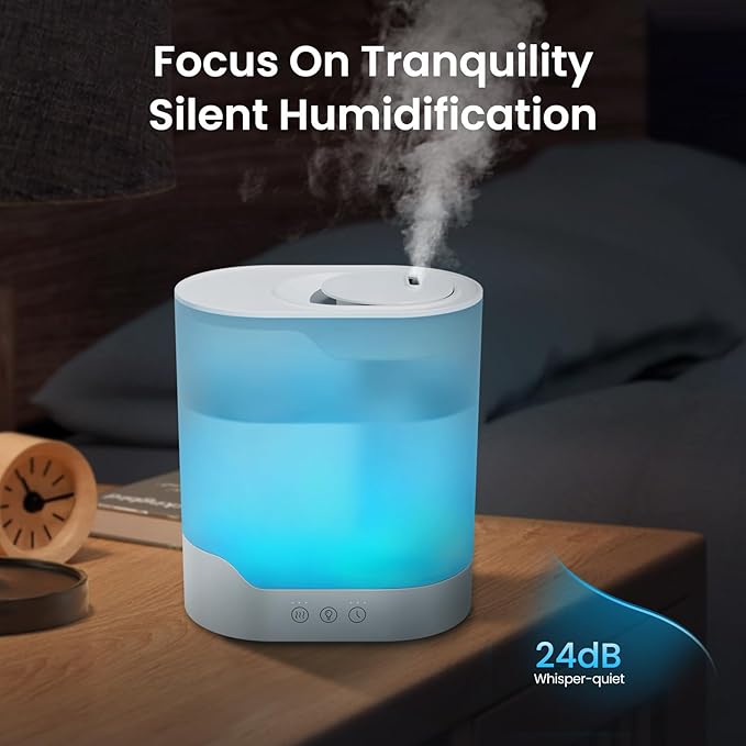 YOGIN Air Humidifier for Bedroom, 3L Top-Fill Cool Mist Humidifier & Essential - Image 5