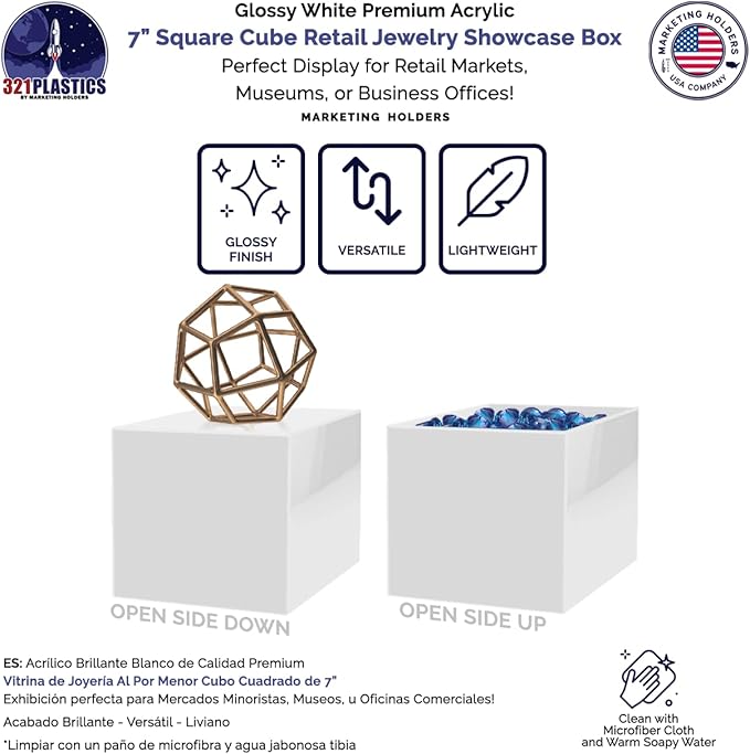 6 Pack 7 Inch Acrylic Display Box - Image 4
