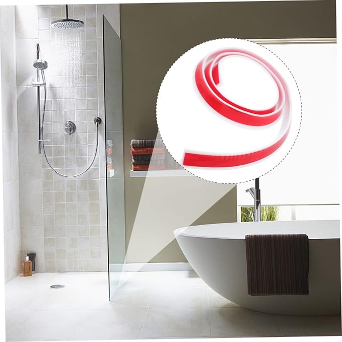 Angoily 2pcs Silicone Countertop Water Retaining Strip Self-adhesive Bathroom - Image 9