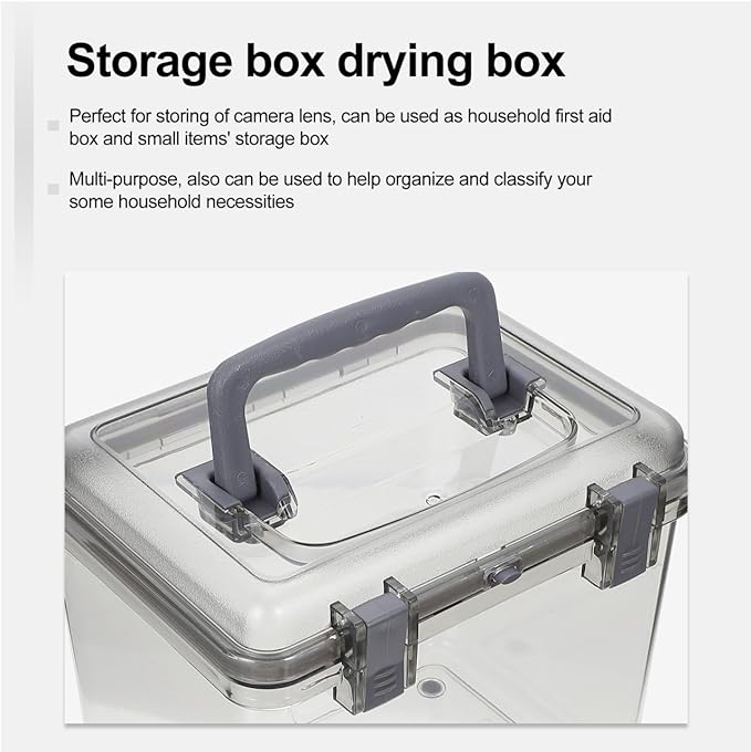Portable Sundry Organizer for Camera Lens Small Dehumidifying Storage Box - Image 3