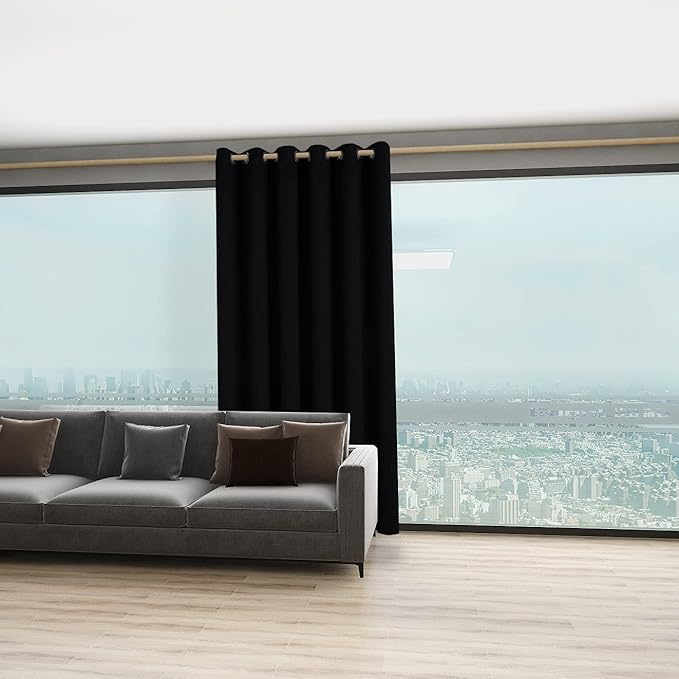 BONZER Room Divider Curtain Grommet Thermal Insulated Wide Blackout Curtains - Image 4