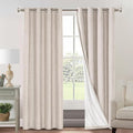 PrinceDeco Linen 100% Blackout Curtains by PrinceDeco