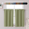 Chyhomenyc Sage Green Short Blackout Curtains 45 Inch Length, Small Kitchen by Chyhomenyc