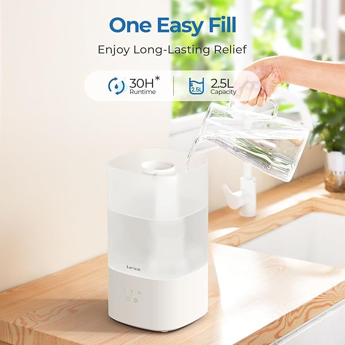 2.5L Humidifiers for Bedroom, Top Fill Cool Mist Humidifiers for Large Room - Image 4