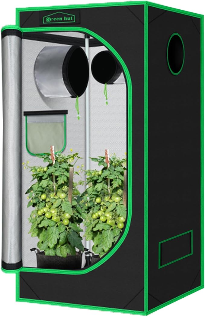 Grow Tent 32"x32"x63", High Reflective Mylar Dark Room by GreenHut