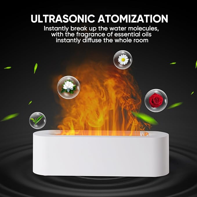 Essential Oil Diffuser, Fireplace Flame Fire Oil Diffuser, 150ml Ultrasonic - Image 6