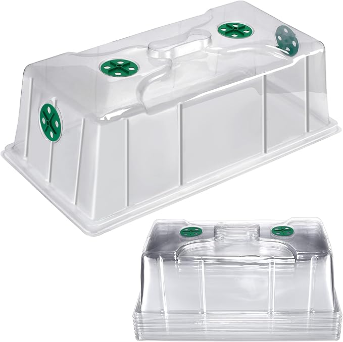 Foaincore 10 Packs 7'' Tall Humidity Vented Domes 1020 Flat Trays Cover Clear by Foaincore