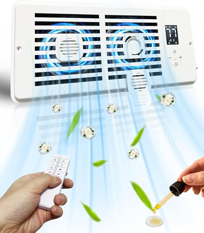 Smart Register Booster Fan for 4" x 10" Vents, Quiet 10-Speed AC Heating by Unknown