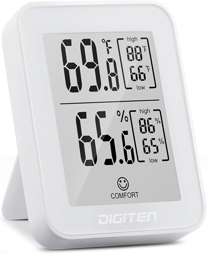 DIGITEN Digital Hygrometer Indoor Thermometer Humidity Meter Rare 360° HD E-Ink by DIGITEN