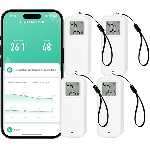 PHOVOLT WLAN Thermometer Hygrometer Sensor, Wireless Smart Temperature and by PHOVOLT