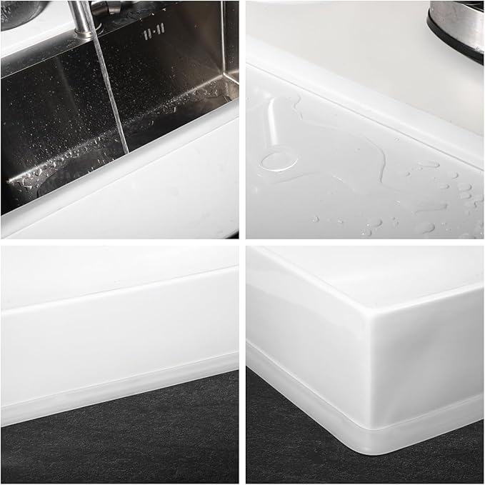 Shower Threshold Water Barrier Strip 39.37 Inch Transparent Adhesive Seal - Image 5