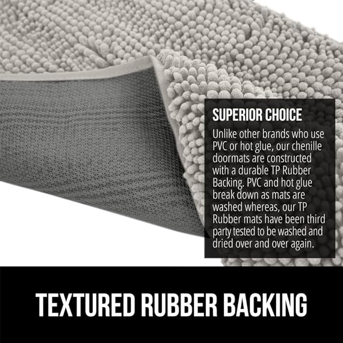 GORILLA GRIP SOAKSTOPPER Dog Door Mat, 60x36 Machine Washable Rug Absorbent - Image 5