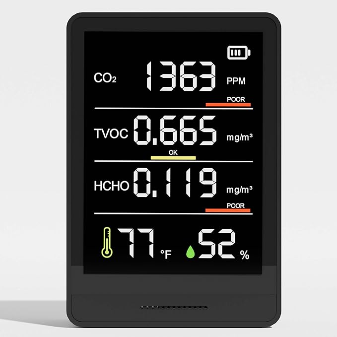 5-in-1 Professional Indoor Air Quality Monitor Indoor Portable CO2 Monitor | by PinoTec