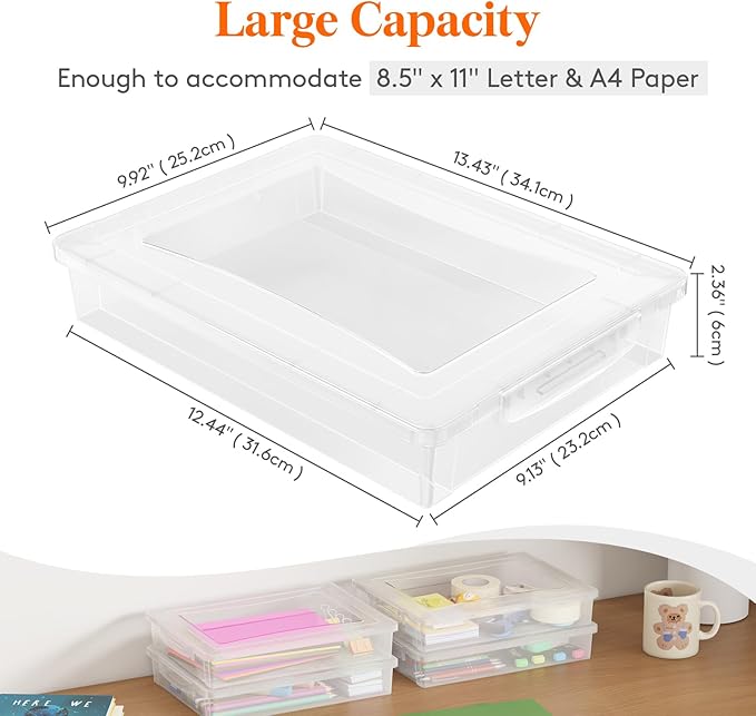 Lifewit 4 Pack Paper Organizer Storage, Containers - Image 2