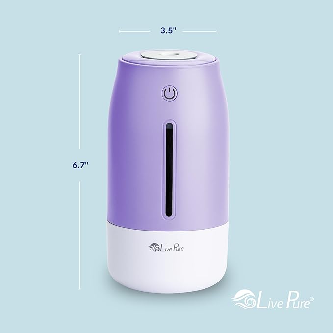 LivePure Cool Mist Humidifiers for Bedroom. Small Humidifier for Babies - Image 3