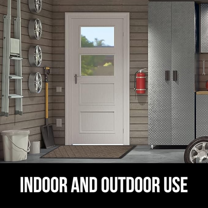 GORILLA GRIP 100% Waterproof All-Season WeatherMax Doormat, US Designed Natural - Image 9