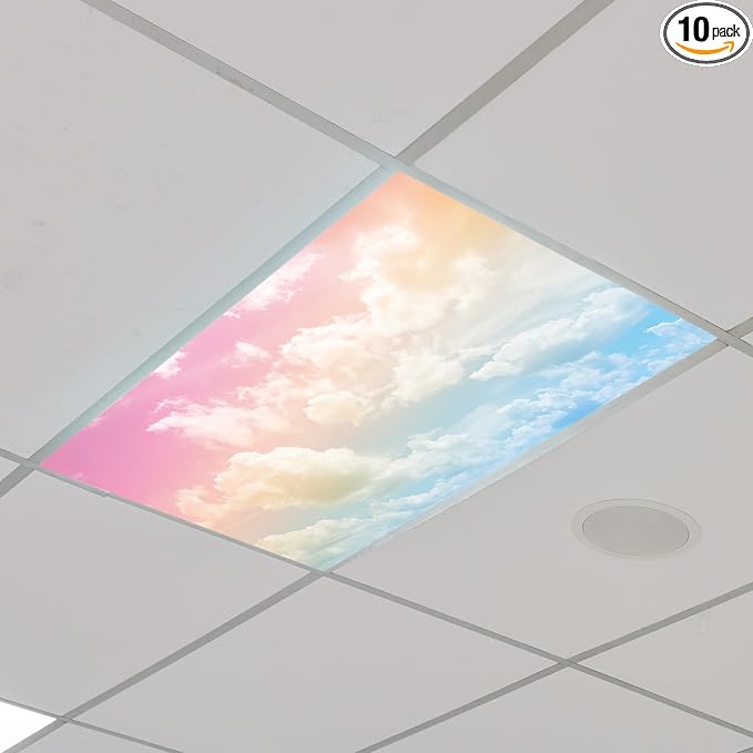 Outus 10 Pcs Fluorescent Light Cover Classroom Lighting Cover by Outus