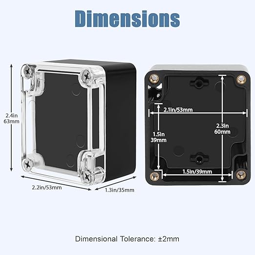 LeMotech Junction Box with Clear Cover IP65 Waterproof Project Box Dustproof - Image 2