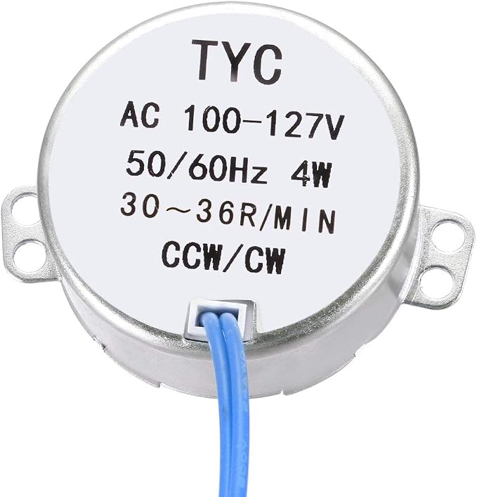 uxcell Synchronous Motor AC 100-127V 30-36RMP 50-60Hz 4W Double Flat Shaft - Image 2
