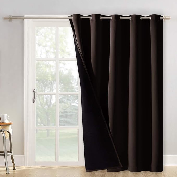 NICETOWN Extra Wide Patio Door Curtain, Super Heavy-Duty Thermal Sliding Glass by NICETOWN