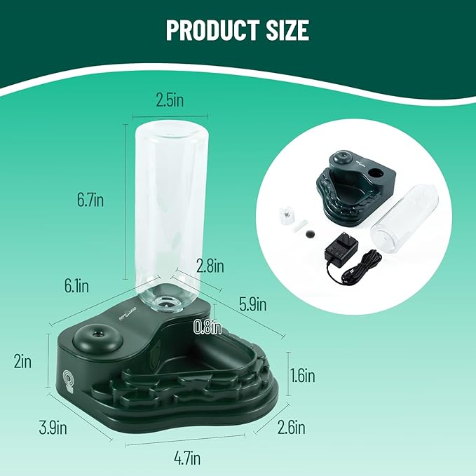 REPTI ZOO Water Feeder and Fogger, 2 in 1 Reptile Humidifier - Image 3