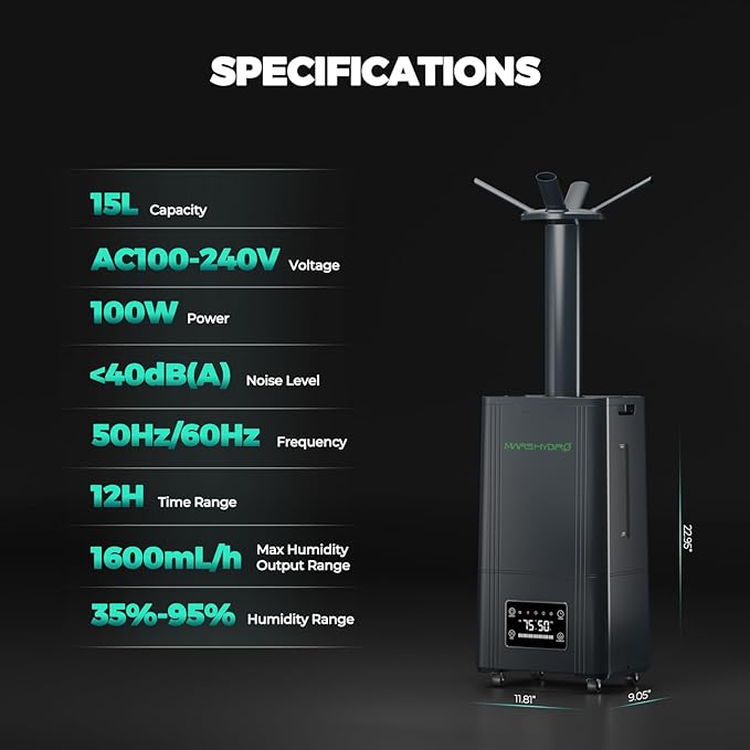 MARS HYDRO Plant Humidifier 15L, - Image 8