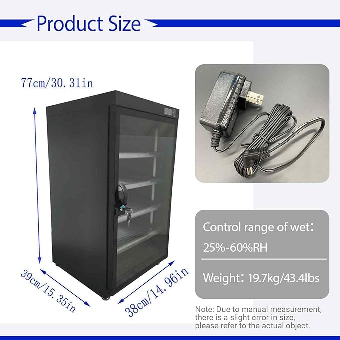 100L Electronic Camera Storage Dry Cabinet, 5 Layers Camera Digital - Image 2