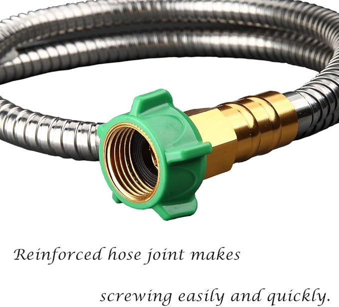 Beaulife 304 Stainless Steel Metal Garden Hose Connector 5 Feet Short Garden - Image 2