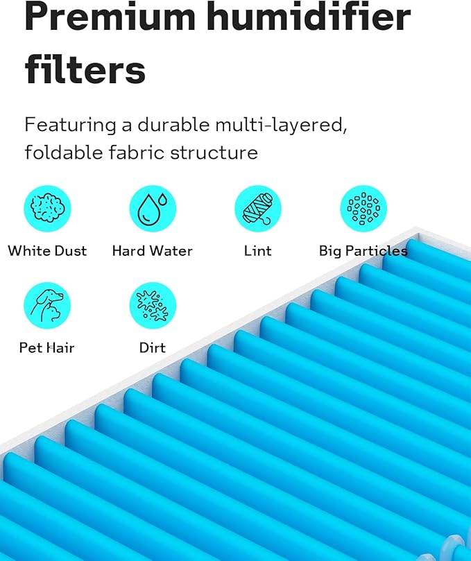 Leemone 8-Pack 6000S Humidifier Wick Filter Replacement - Image 5