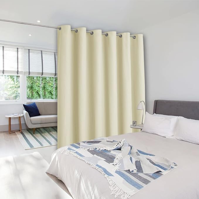 NICETOWN Room Divider Heavy Curtain Screen Partitions, Hide Clutter Separate by NICETOWN