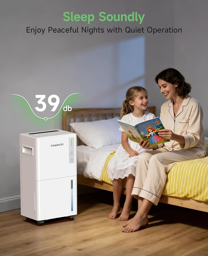 1500 Sq.ft Dehumidifier for Basement, Trazico 21 Pint Quiet Dehumidifiers for - Image 5