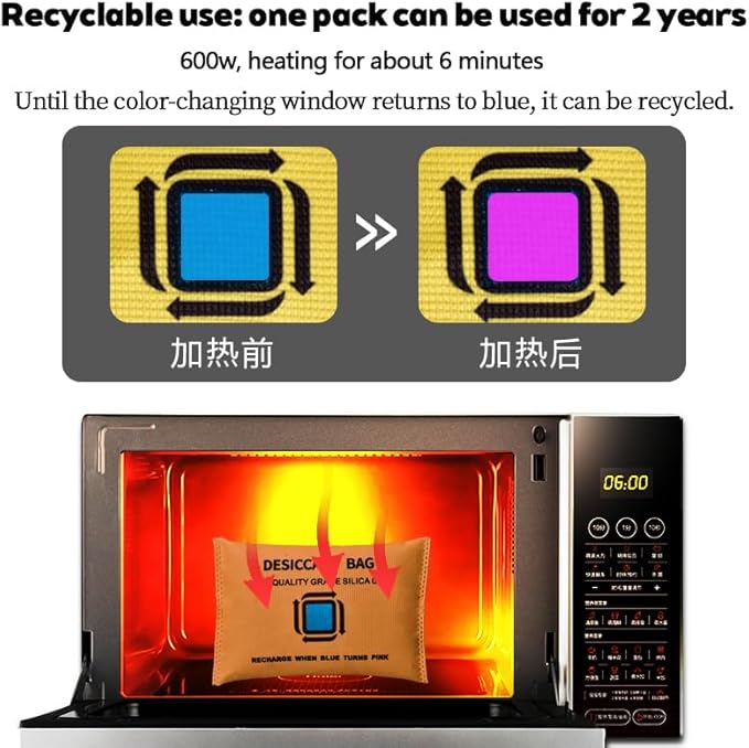 200g Dehumidifier Bag Silica Gel Car Dehumidifier Microwave Fast Reactivated - Image 5