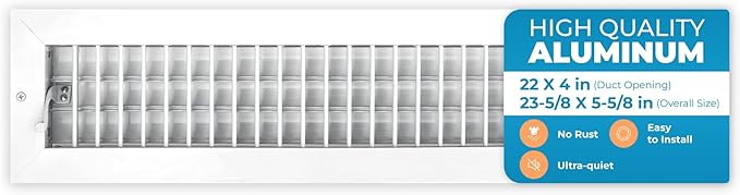 Aluminum 22 x 4 Inch Air Vent Covers Wall AC Grille – Premium Register Vent by Air360