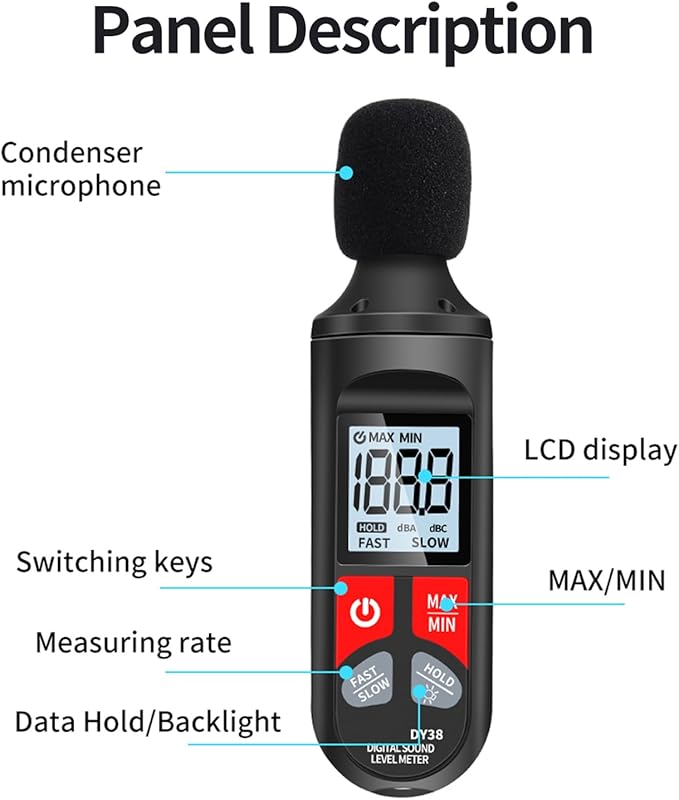 High Precisions Sound Leveling Meter Decibel Noise Tester Digital Noise Meter - Image 4