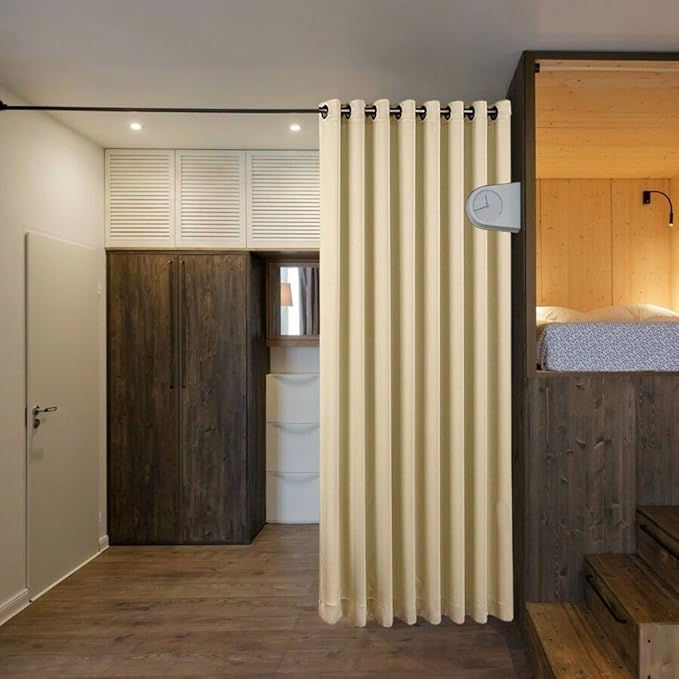 NICETOWN Room Divider Heavy Curtain Screen Partitions, Basement Hospital - Image 5