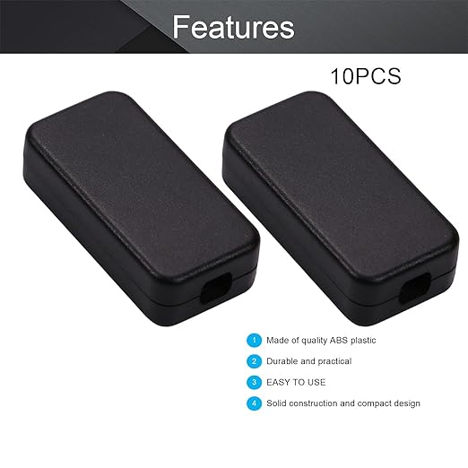 Fielect 10Pcs Dustproof Electronic Junction Box Plastic Enclosure Project Box - Image 4