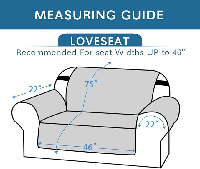 H.VERSAILTEX 100% Waterproof Sofa Slipcover Washable Loveseat Cover - Image 3