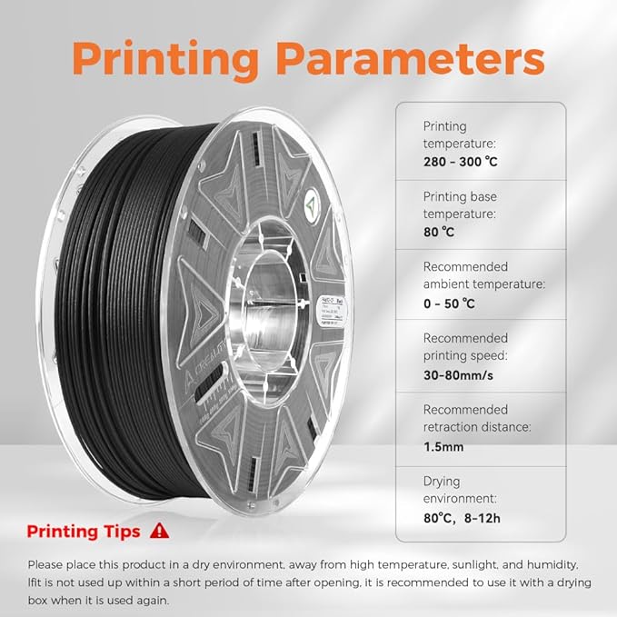 Creality Hyper PA612-CF 1.75mm 1KG, Halloween Gifts 3D Printer Filament - Image 7