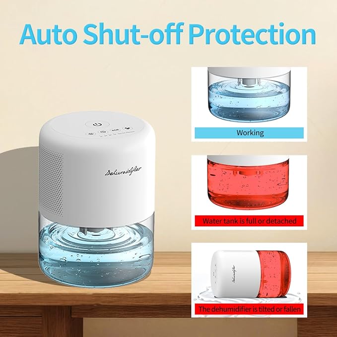 Dehumidifier for Home Small Quiet Dehumidifiers for 44OZ Water Tank Auto - Image 5