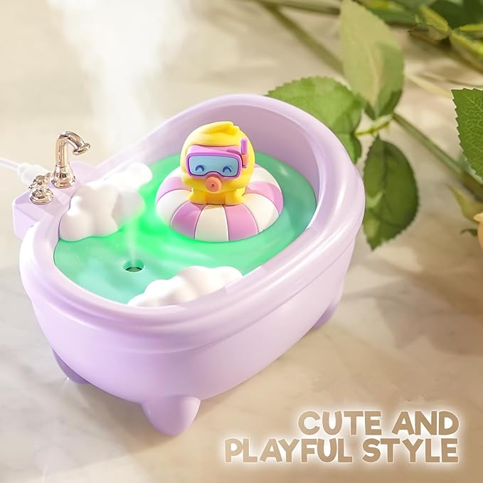 Cute Humidifier for Bedroom, Top Fill 0.34L Desk Mini Humidifier Aroma Diffuser - Image 4
